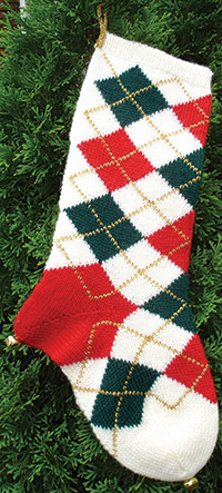 Argyle Christmas Stocking
